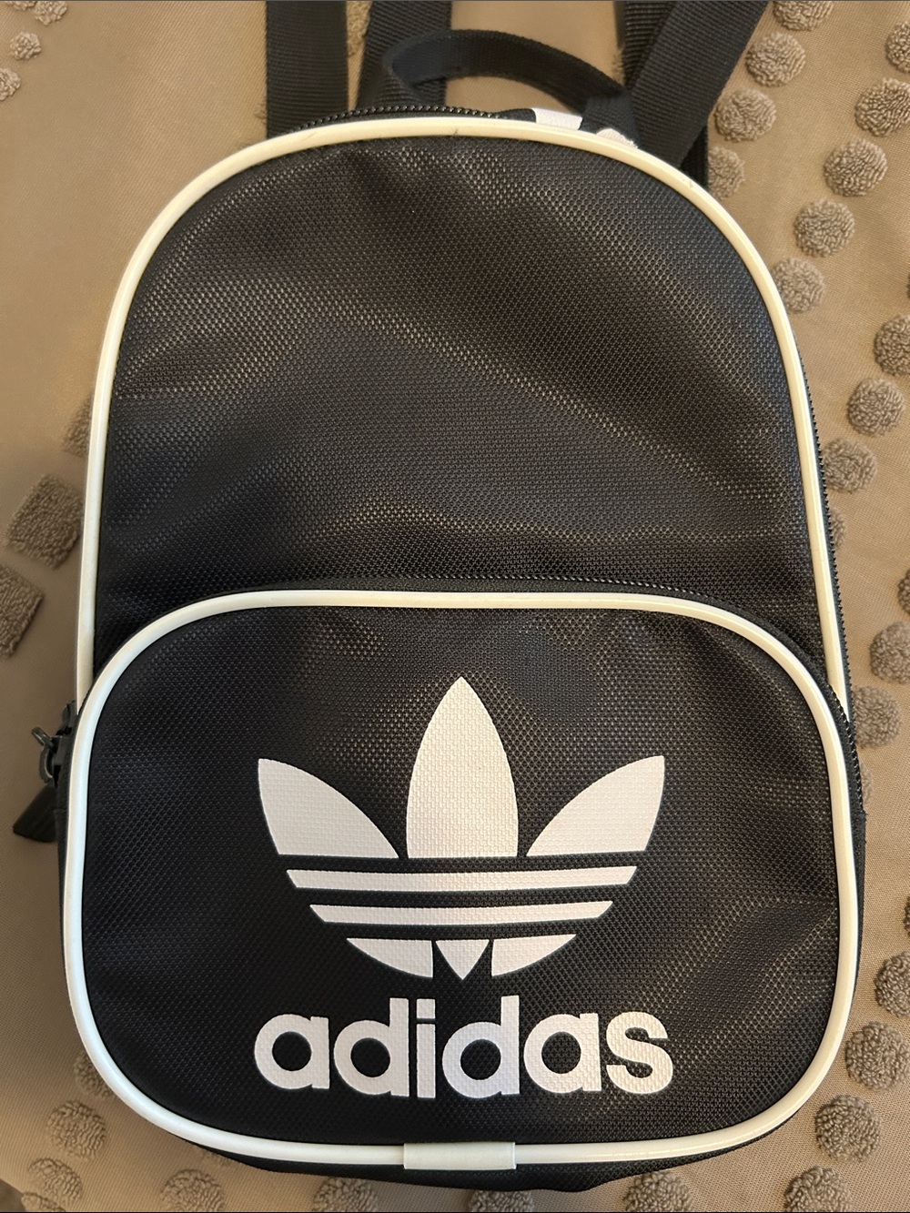 adidas Black and White Mini Backpack with Trefoil - Picture 2 of 7